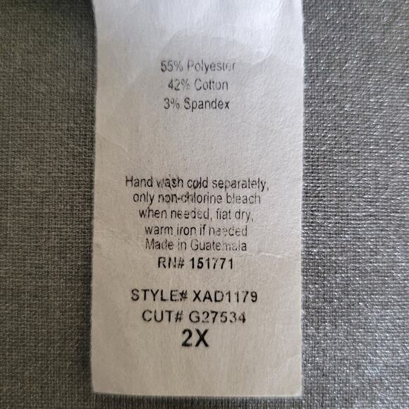 NWT Gilli Plus Size Sleeveless Button Down Mini Dress Size 2X Green-Blue - Picture 10 of 11